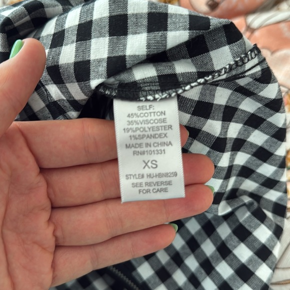 HIGH WAISTED GINGHAM SKIRT - Picture 7 of 7